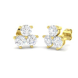 Luzly Luxury 2ct Gold Diamond Shape Earrings for Elegant Style