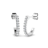 Hoop Earrings - Ergwy 9k White Gold Pure Radiance