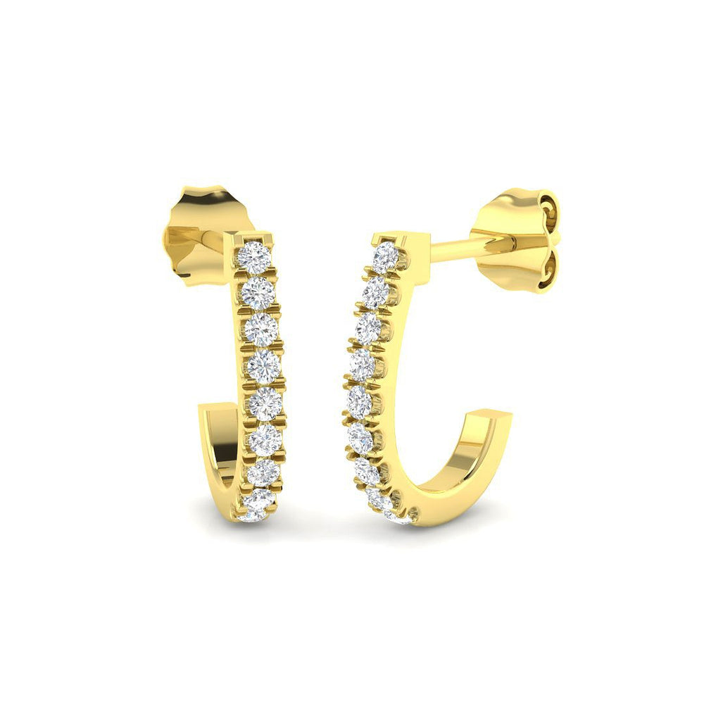 Hoop Earrings - Ergwy 9k White Gold Pure Radiance