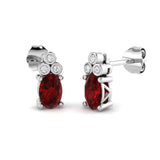 Skyla Luxury Ruby and Diamond Gold Earrings | 1ct to 2ct Elegance