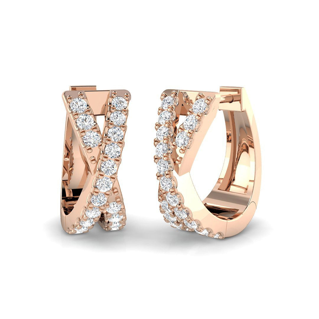 Hoop Earrings - Maisy Luxury 0.5ct Elegant Style Gold