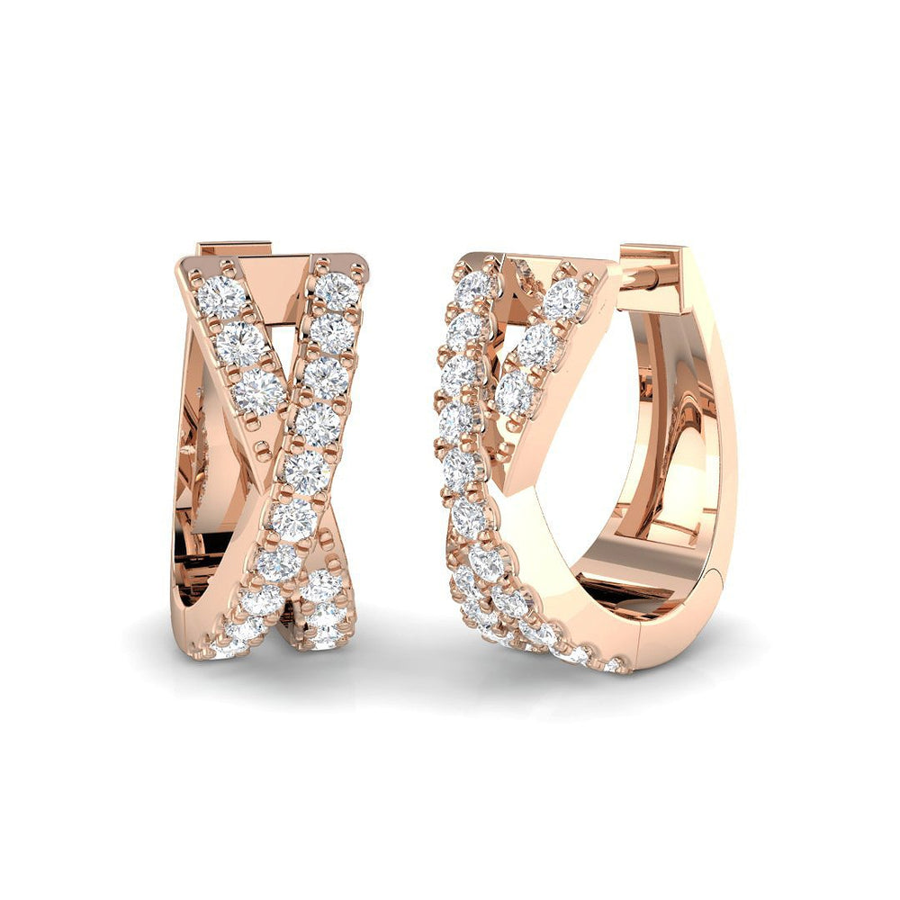 Hoop Earrings - Maisy Luxury 0.5ct Elegant Style Gold