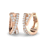 Hoop Earrings - Maisy Luxury 0.5ct Elegant Style Gold