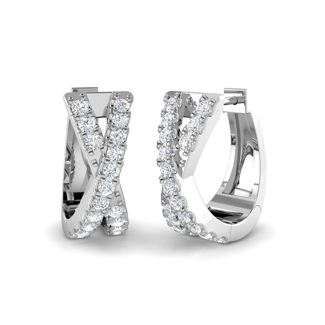 Hoop Earrings - Maisy Luxury 0.5ct Elegant Style Gold
