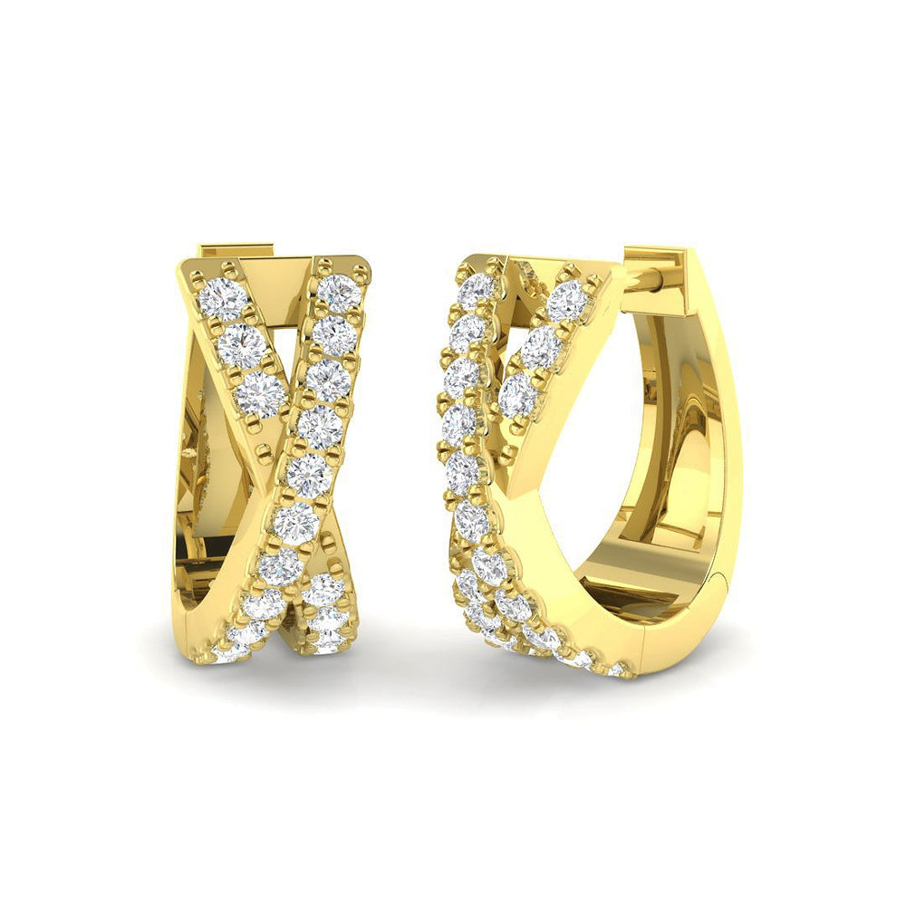 Hoop Earrings - Maisy Luxury 0.5ct Elegant Style Gold