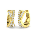 Hoop Earrings - Maisy Luxury 0.5ct Elegant Style Gold