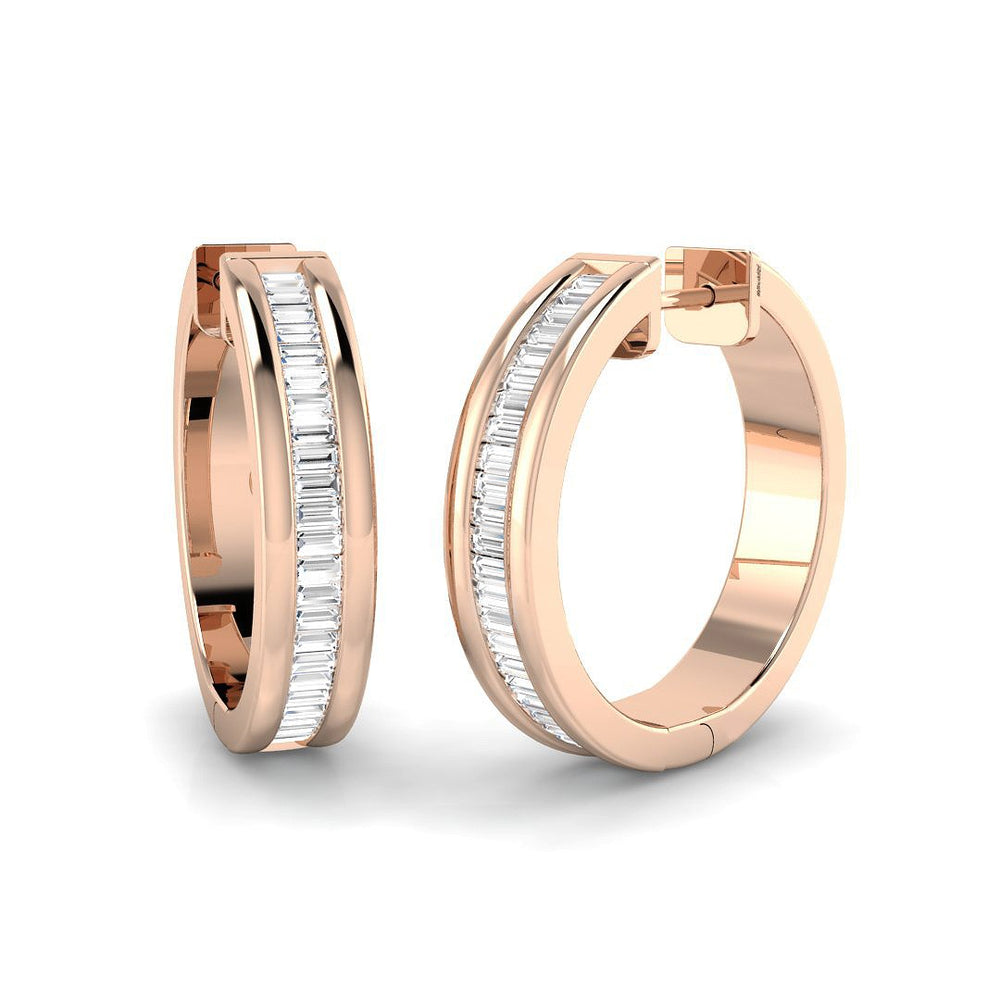 Hoop Earrings - Grieg Elegant 0.5ct Gold Diamond