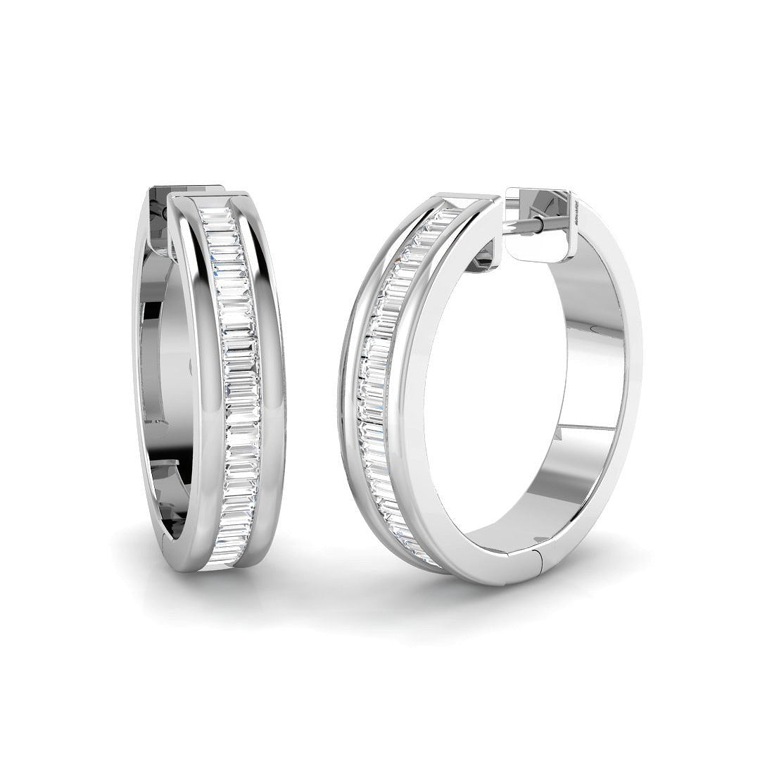 Hoop Earrings - Grieg Elegant 0.5ct Gold Diamond