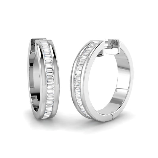 Hoop Earrings - Grieg Elegant 0.5ct Gold Diamond
