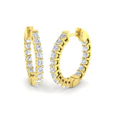 Hoop Earrings - Nixie Elegant 0.5ct Gold Diamond