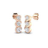 Ulwyn 0.5ct Gold Drop & Trilogy Diamond Earrings - Luxury Jewelry