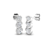 Ulwyn 0.5ct Gold Drop & Trilogy Diamond Earrings - Luxury Jewelry