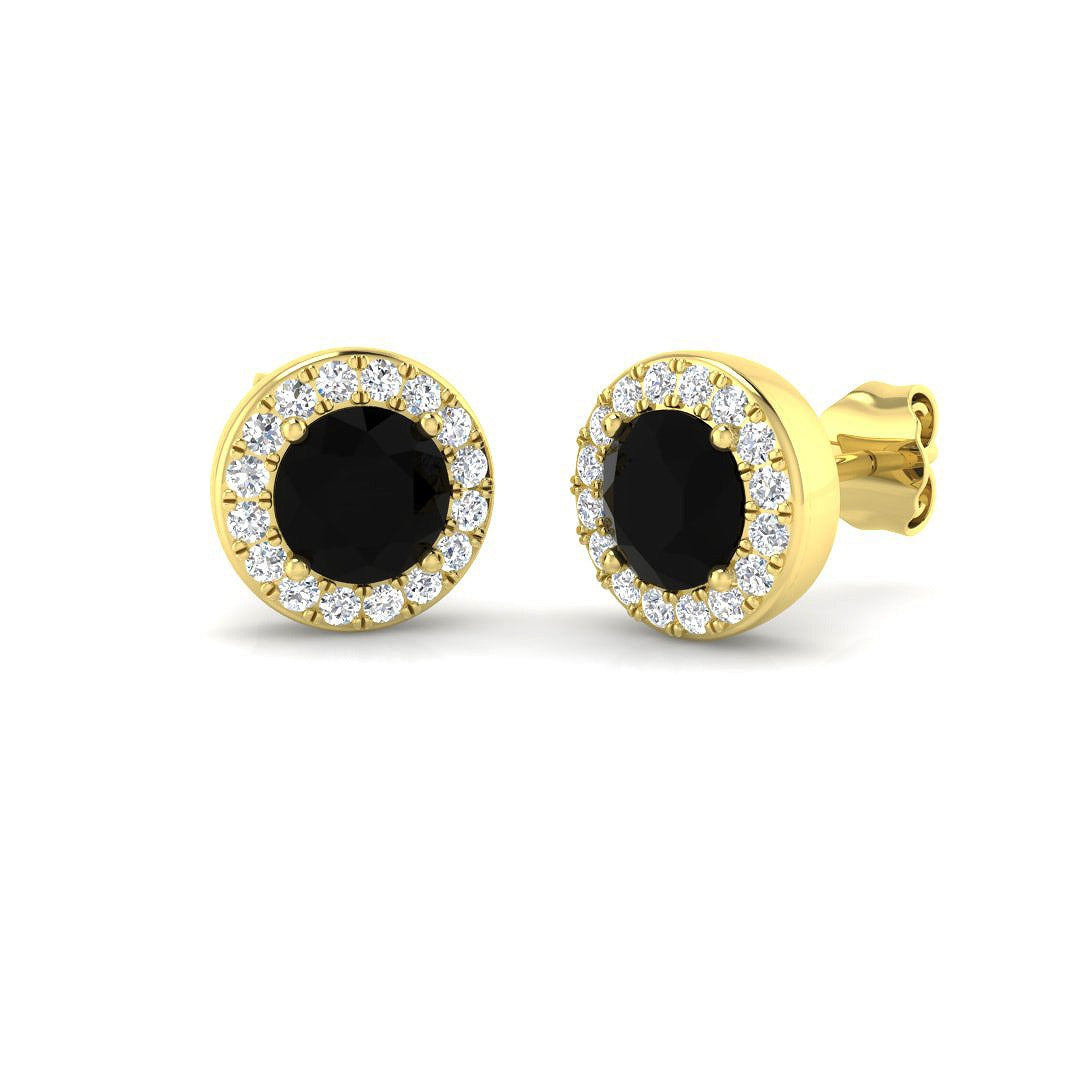Elegant Teggy 2ct Halo Diamond Earrings in Gold - Luxury Jewelry
