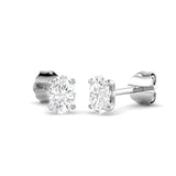 9ct White Gold 0.54ct Lab Grown Diamond Solitaire Earrings