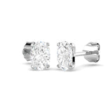 9ct White Gold 1.08ct Lab Grown Diamond Solitaire Earrings