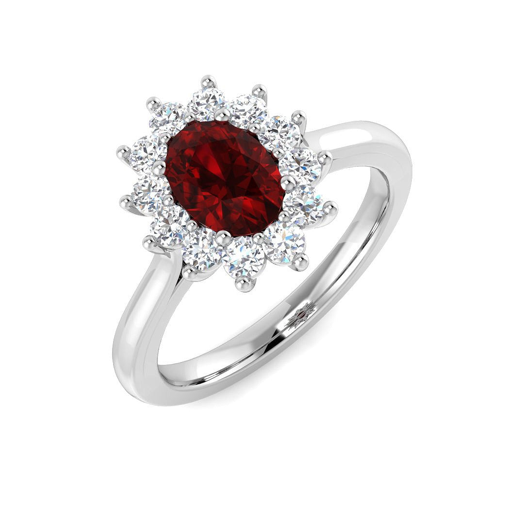 1.52Ct Lab Grown Diamond Ring in 9k White Gold | Ring Size - M