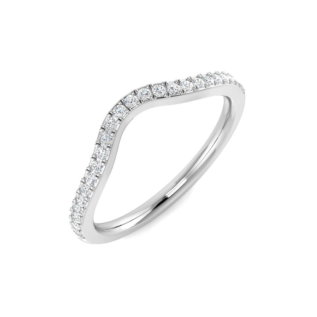 Elegant Diamond Wishbone Ring | 0.15ct | Hallmarked Gold & Platinum