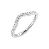 Elegant Diamond Wishbone Ring | 0.15ct | Hallmarked Gold & Platinum