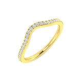 Elegant Diamond Wishbone Ring | 0.15ct | Hallmarked Gold & Platinum