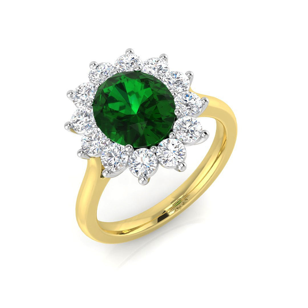 2.42Ct Lab Grown Diamond Ring in 9k Two Tone | Ring Size - M