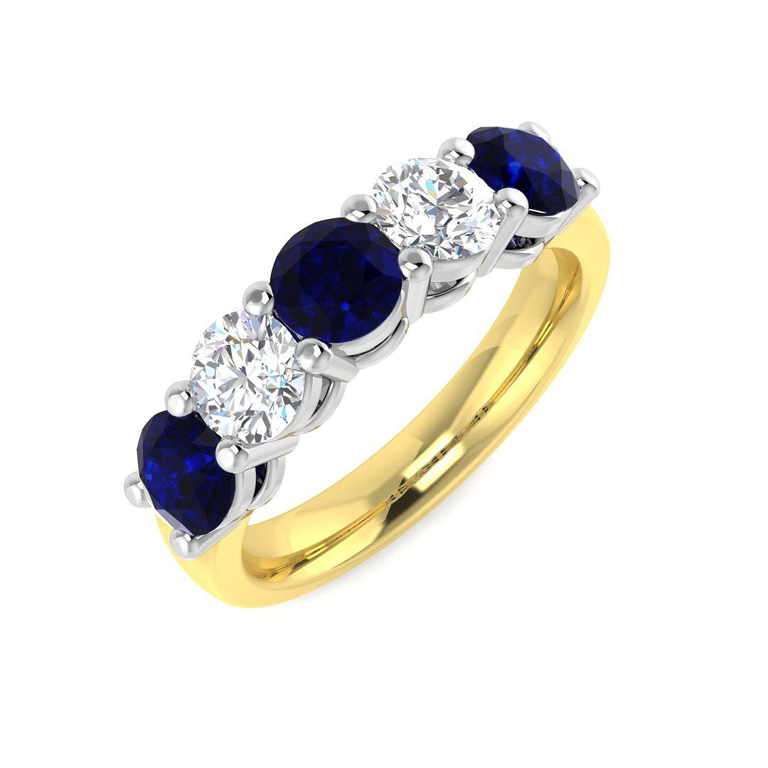 Diamond Wakefiesb Blue Sapphire Ring | 2ct