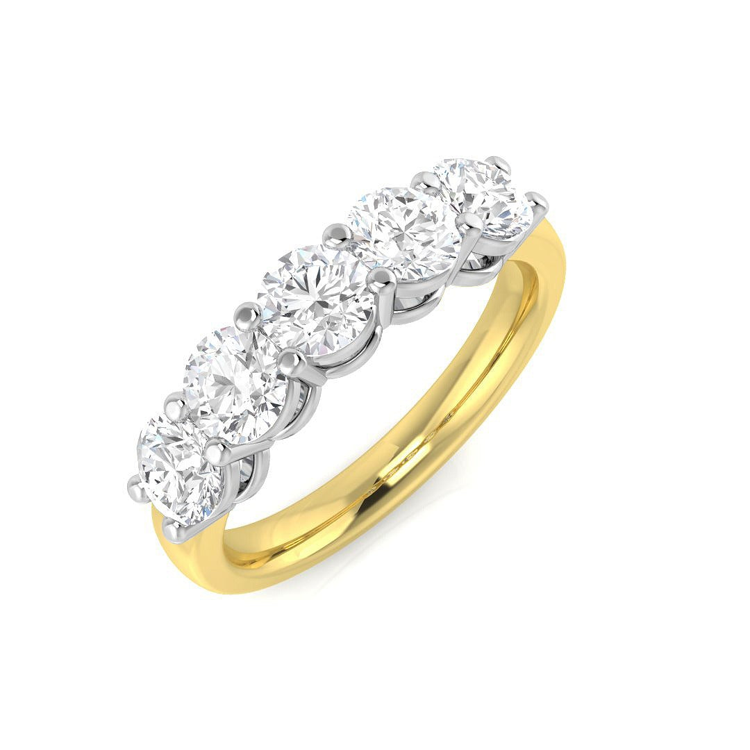 1.55Ct Lab Grown Diamond Ring in 9k Yellow Gold | Ring Size - M
