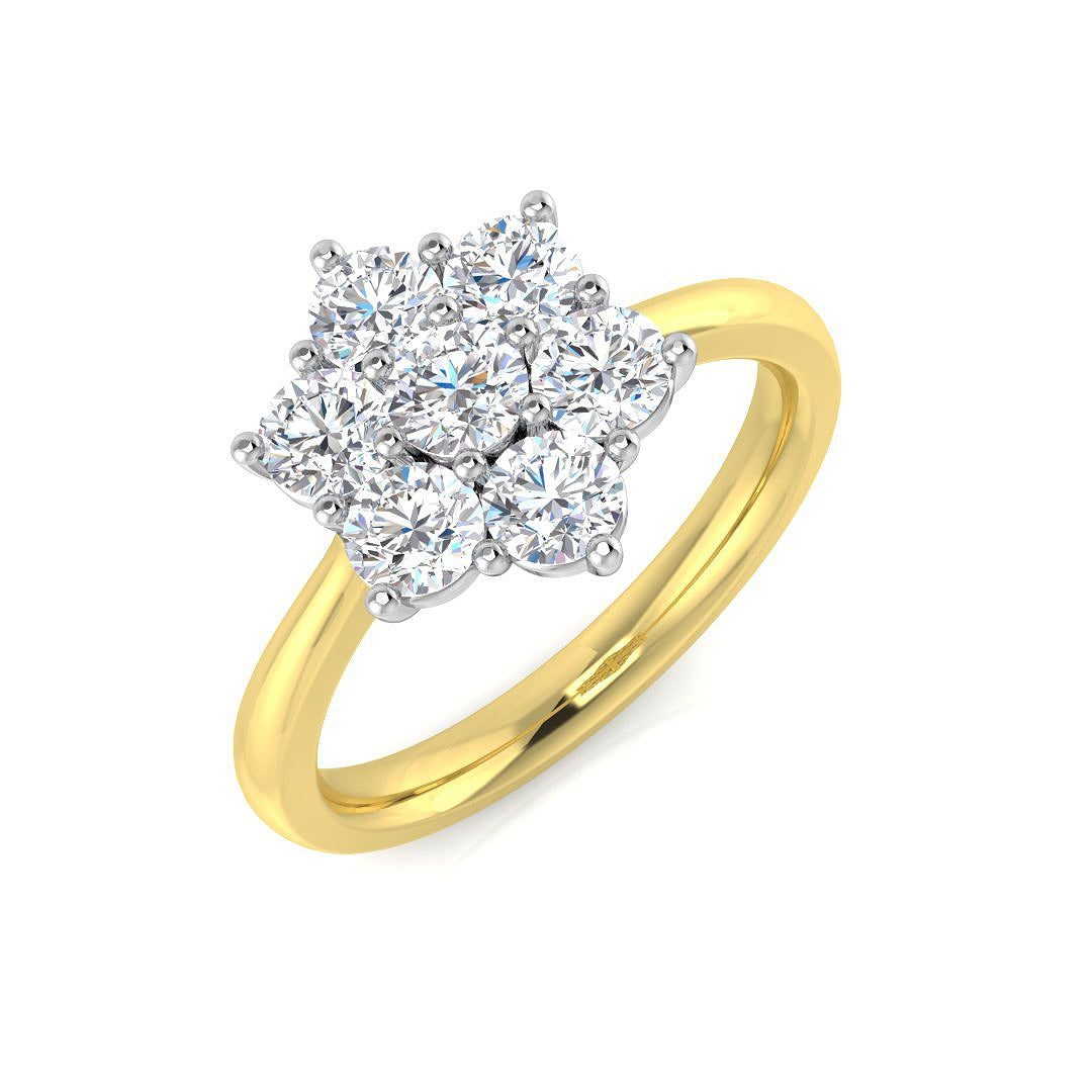 1.02Ct Lab Grown Diamond Ring in 9k Two Tone | Ring Size - M