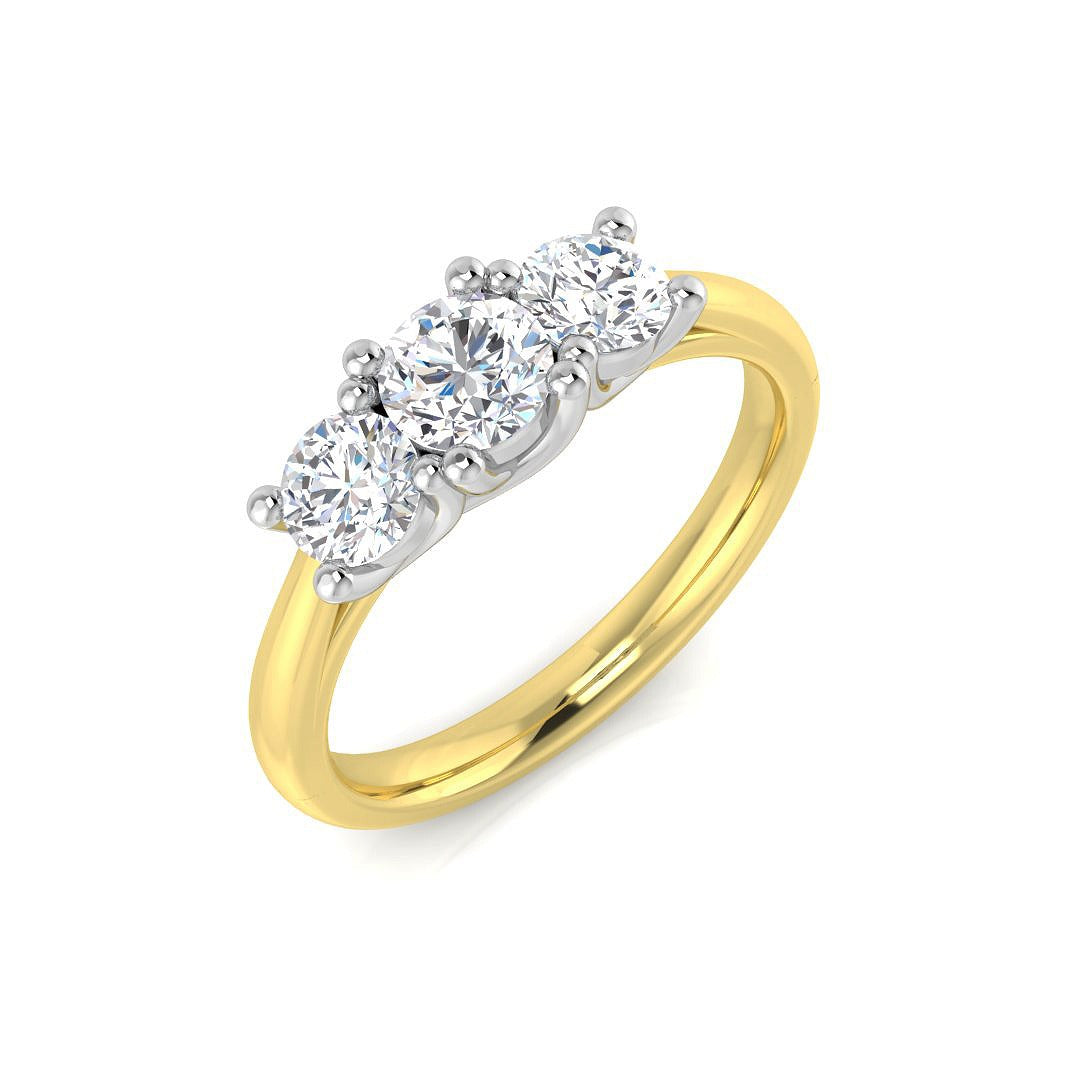 1.05Ct Lab Grown Diamond Ring in 18k Yellow Gold | Ring Size - M