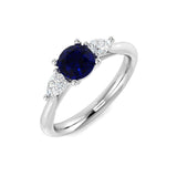 Diamond Heritage Blue Sapphire Ring | 1ct - 1.25ct