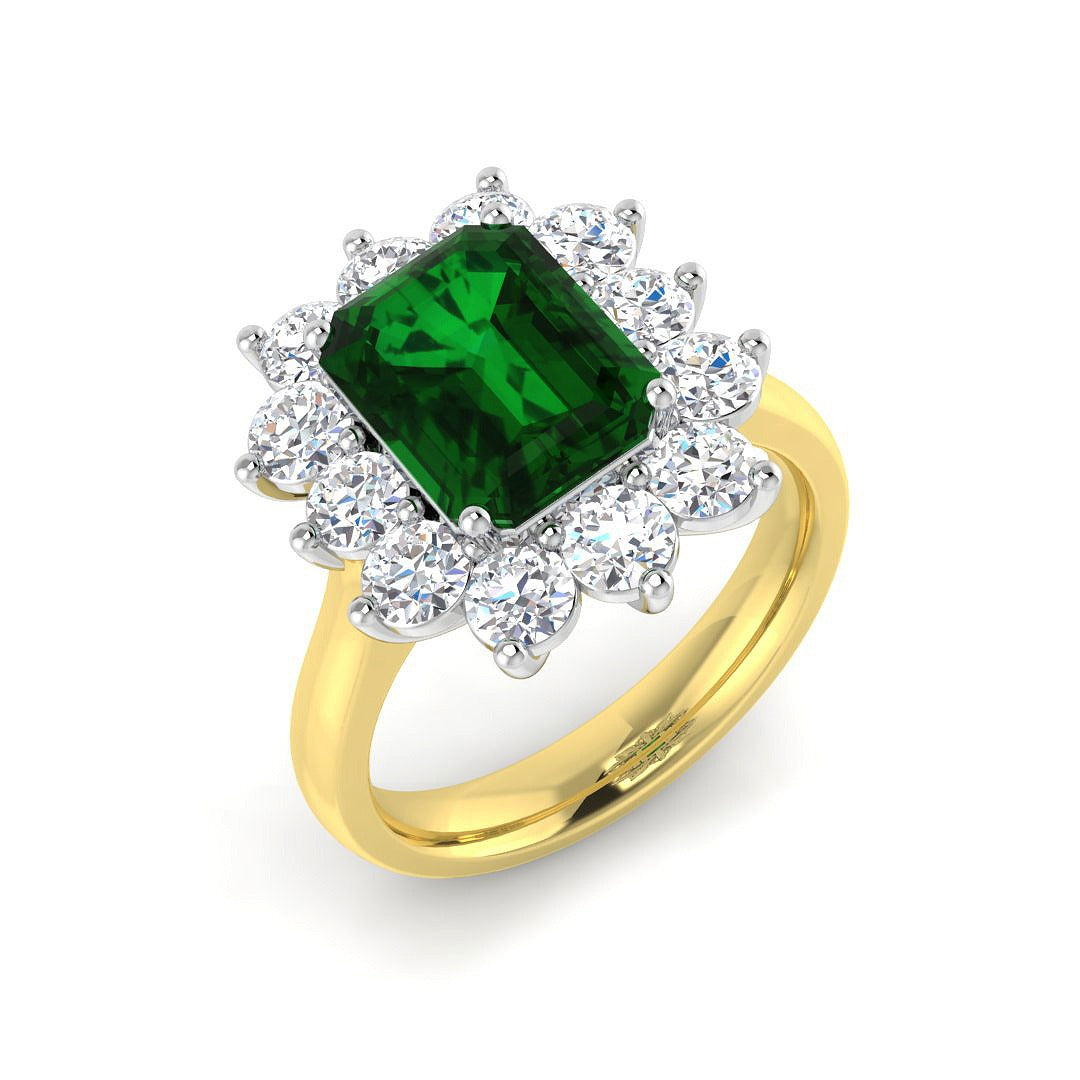 3.78Ct Lab Grown Diamond Ring in 9k Two Tone | Ring Size - M