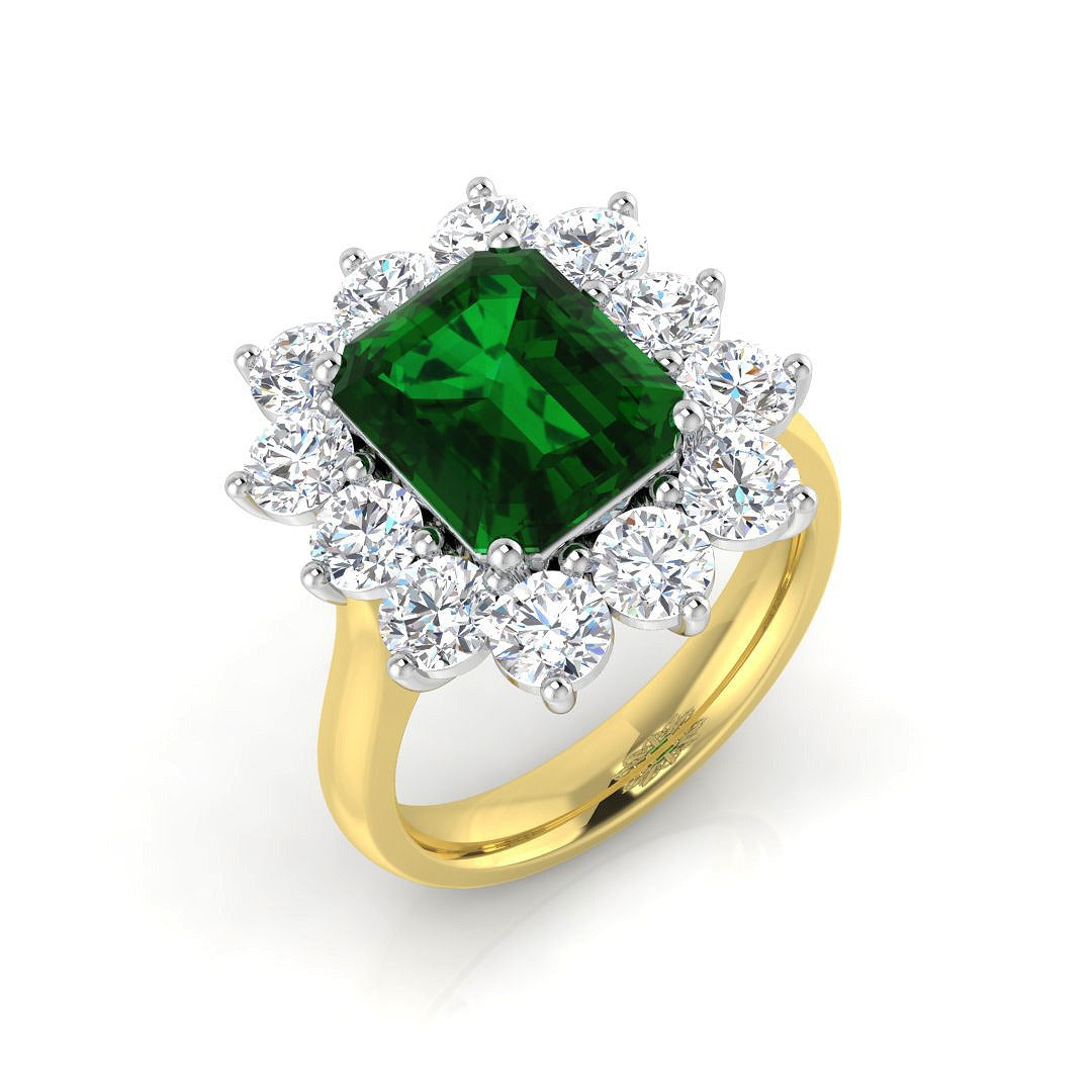 4.41Ct Lab Grown Diamond Ring in 9k Two Tone | Ring Size - M