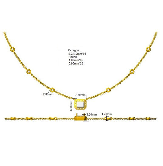 Sapphire Diamond Necklace | Elegant Sapphire Pendant