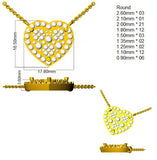 Heart Pendant Necklace with Diamond Accents | Lab Grown Diamonds