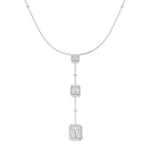 Axmen Diamond Necklace 1.25ct Baguette Brilliant Gold Platinum