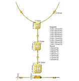 Axmen Diamond Necklace 1.25ct Baguette Brilliant Gold Platinum