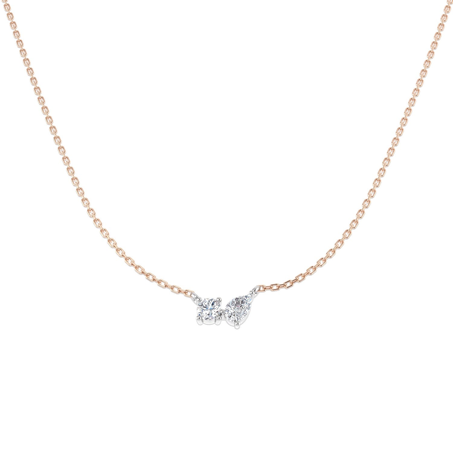 Cleft Diamond Necklace Fancy 0.5ct Gold Platinum