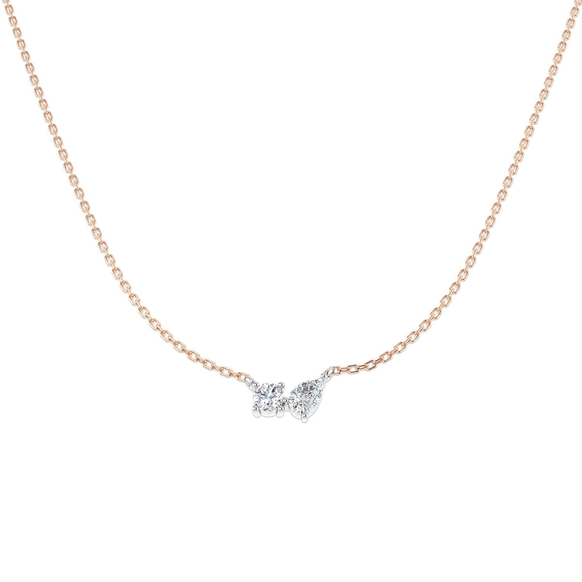 Diamond Pendant Necklace 0.5ct Gold & Platinum (Without Chain)