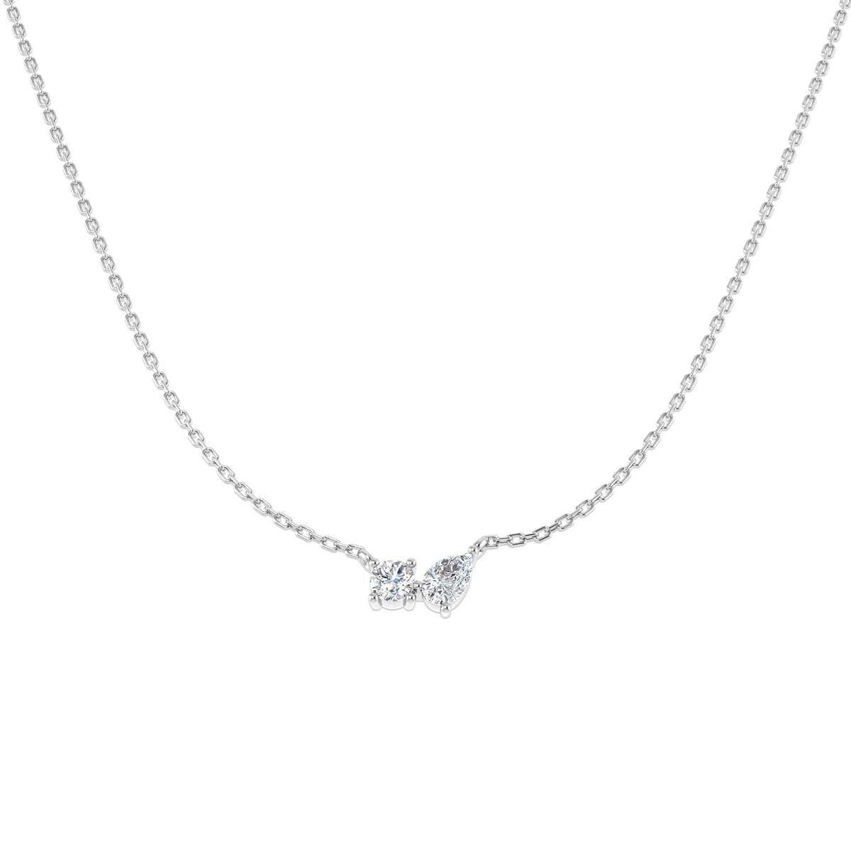 Cleft Diamond Necklace Fancy 0.5ct Gold Platinum
