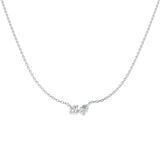 Cleft Diamond Necklace Fancy 0.5ct Gold Platinum
