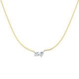 Cleft Diamond Necklace Fancy 0.5ct Gold Platinum
