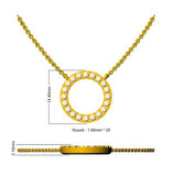 Luxury Sapphire Diamond Circle Pendant Necklace in Gold & Platinum