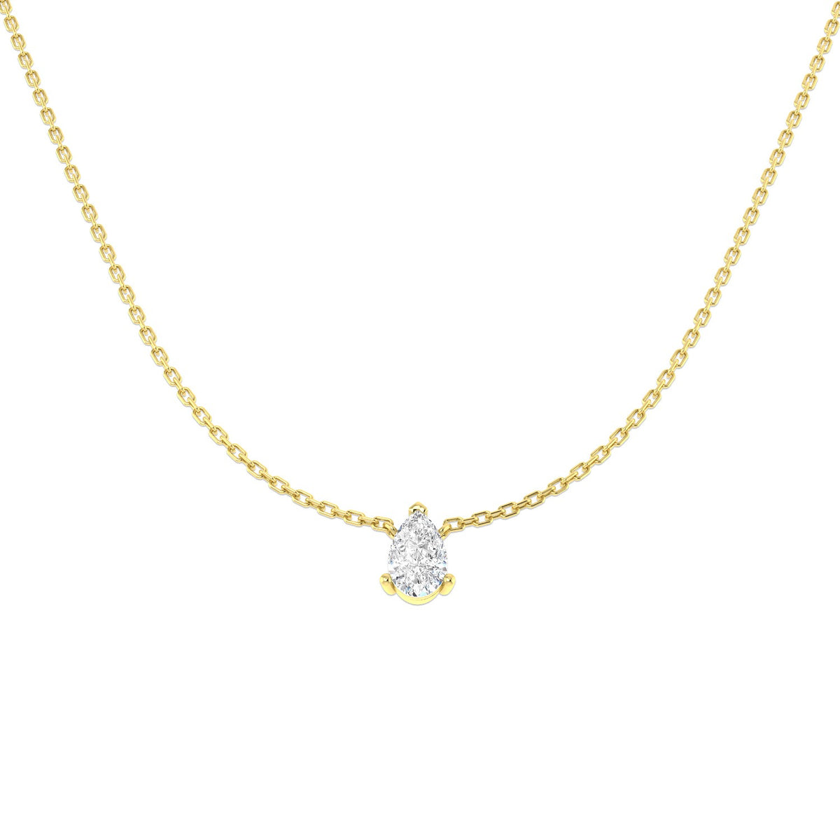9ct Yellow Gold 0.53ct Lab Grown Diamond Solitaire Necklace