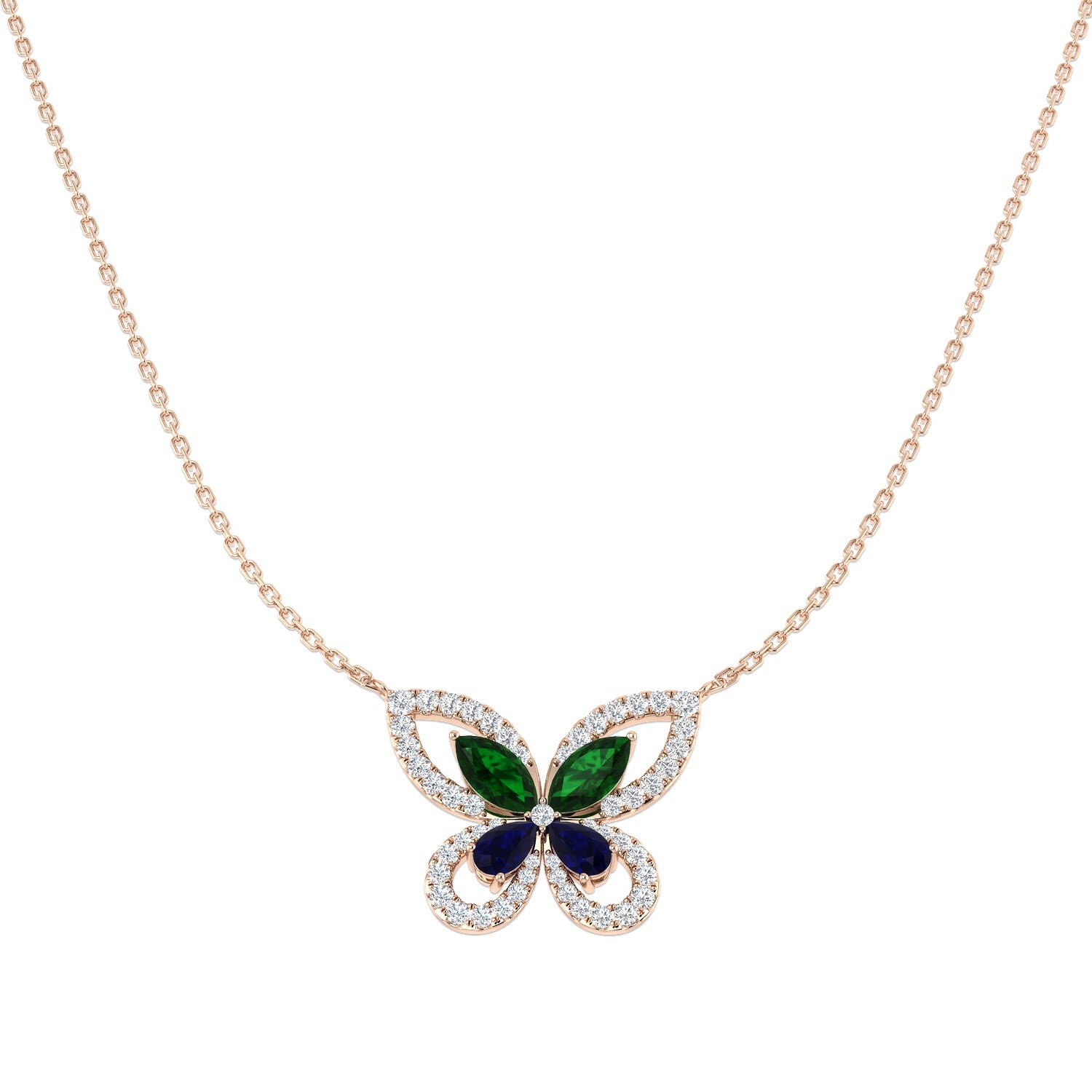 Cleat Diamond Necklace 1.75ct Platinum Gold Shape
