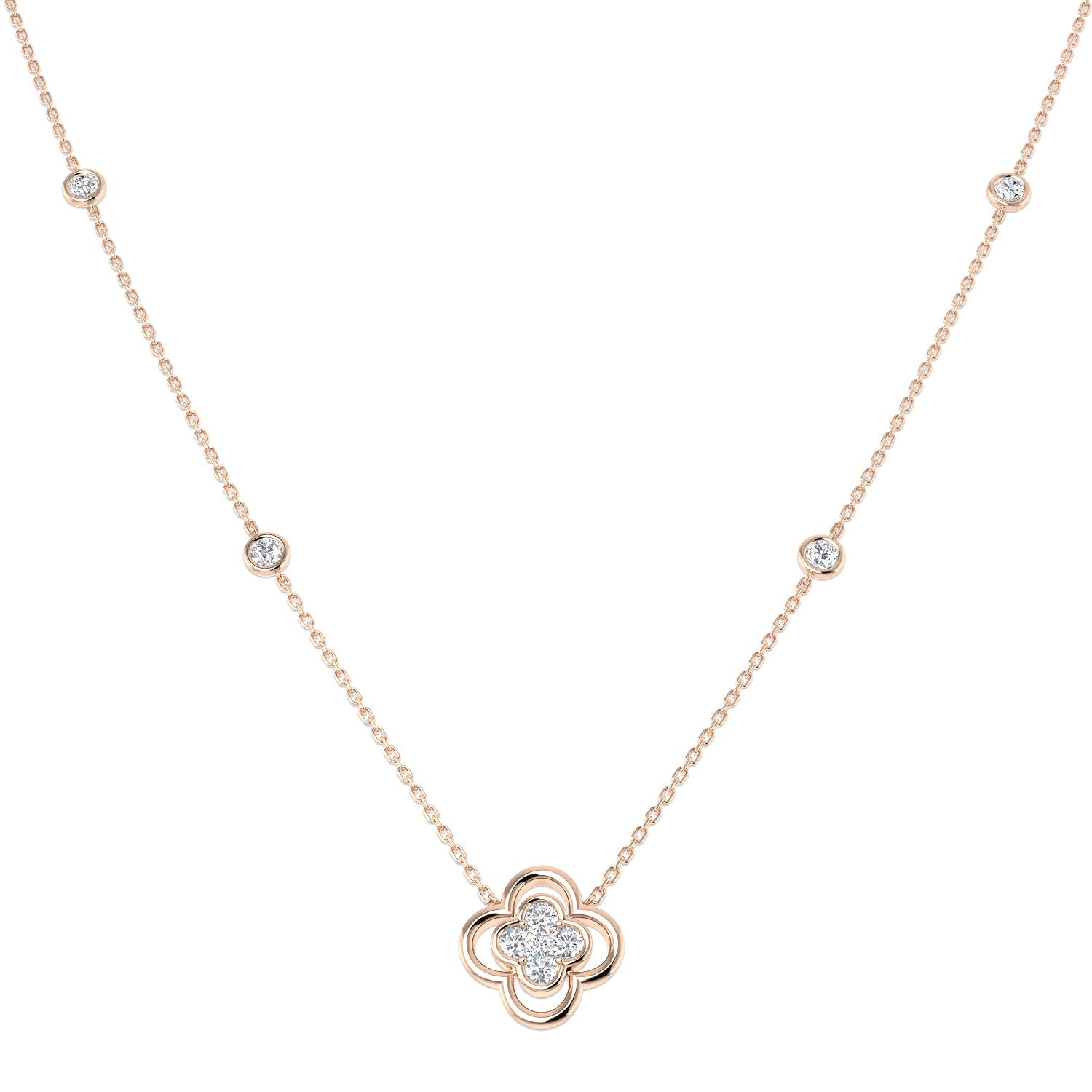 Click Blue Sapphire Necklace 1ct Platinum Gold