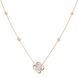 Click Blue Sapphire Necklace 1ct Platinum Gold