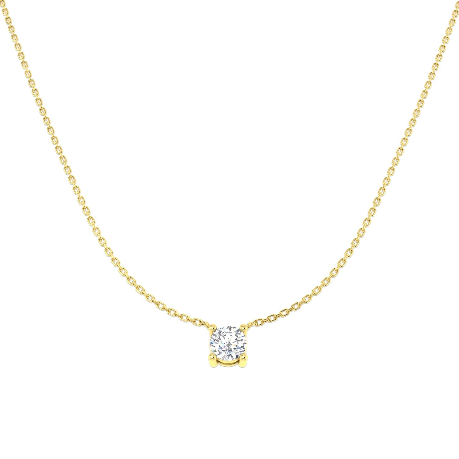 9ct Yellow Gold 0.72ct Lab Grown Diamond Solitaire Necklace