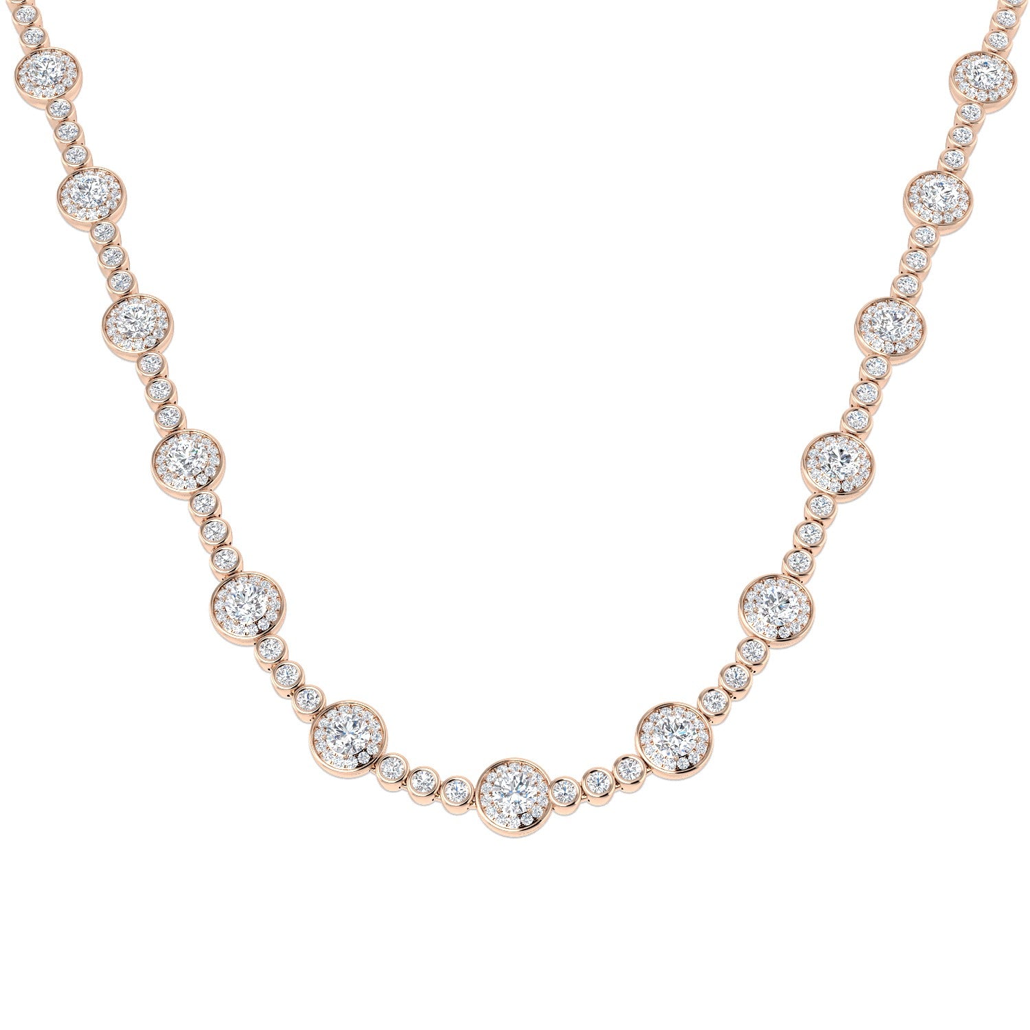 Flung Diamond Necklace Spectacle 16ct Gold Platinum