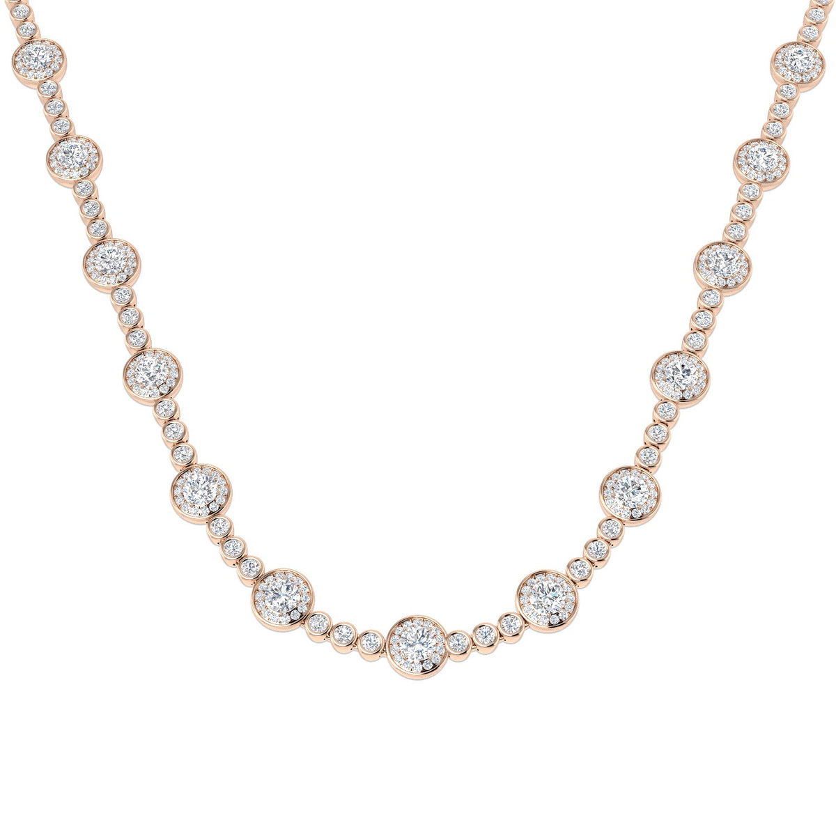 Flung Diamond Necklace Spectacle 16ct Gold Platinum