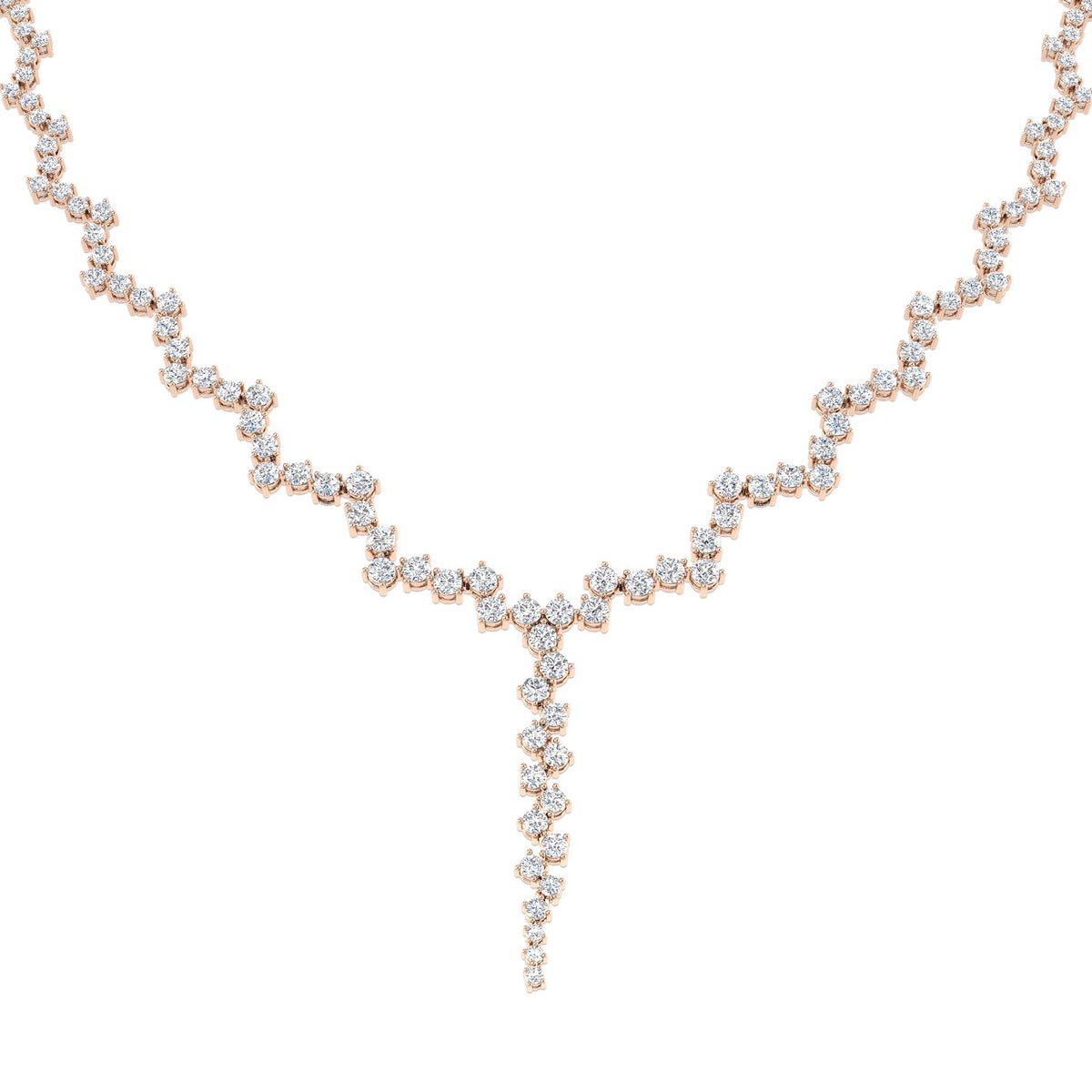 Diamond Y-Necklace 14.0ct Lab & Natural Diamonds in Gold & Platinum