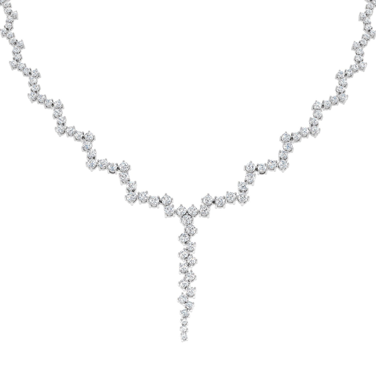 Diamond Y-Necklace 14.0ct Lab & Natural Diamonds in Gold & Platinum
